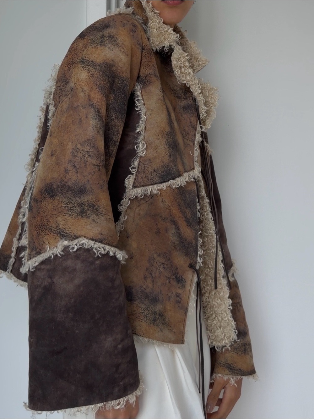 Charlotte Simone one of a kind faux shearling jacket
